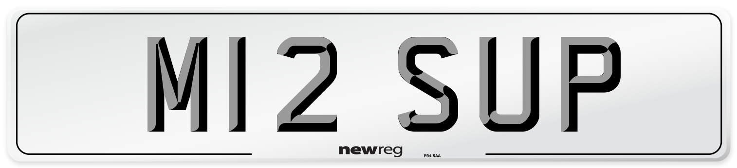 M12 SUP Number Plate from New Reg